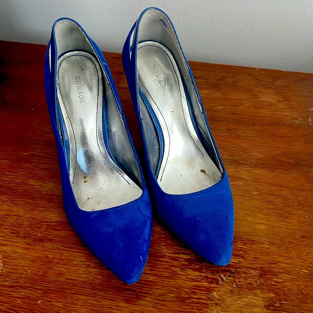 Blue Suede Heels